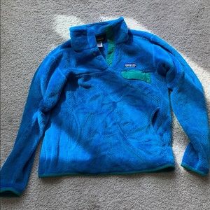 Patagonia bright blue fleece